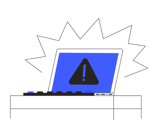 Computer malfunction  Illustration