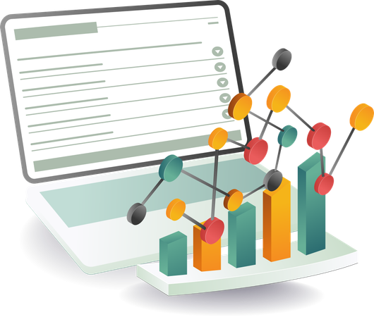 Computer management application analyst  Illustration