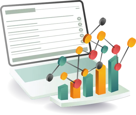 Computer management application analyst  Illustration