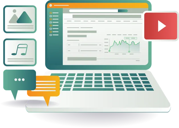 Computer-Medien-Technologiemanagement  Illustration