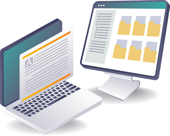 Computer Network Data Information Technology  Illustration