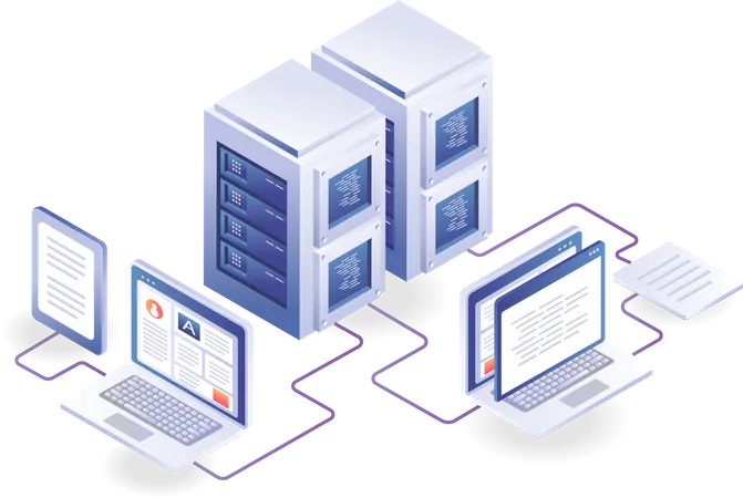 Computernetzwerk-Serverdaten  Illustration