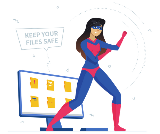 Computer privacy protection Illustration