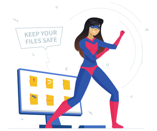 Computer privacy protection  Illustration