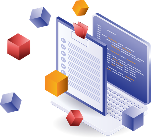 Computer programmer analyst checklist  Illustration