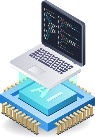 Computer programming with artificial intelligence  Illustration