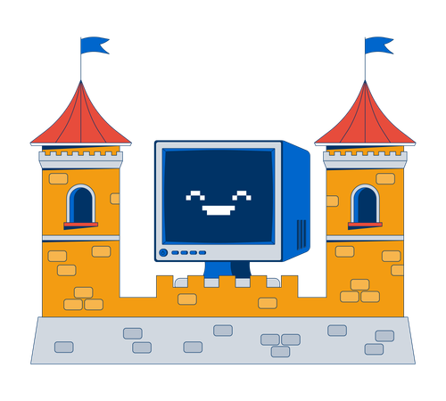 Computer protection  Illustration
