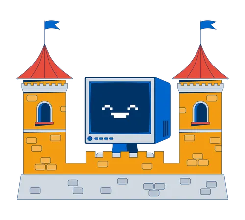 Computer protection  Illustration