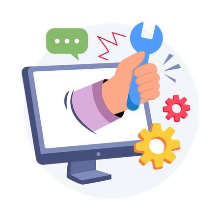 Computer Repair  Illustration