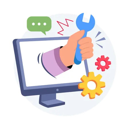 Computer Repair  Illustration