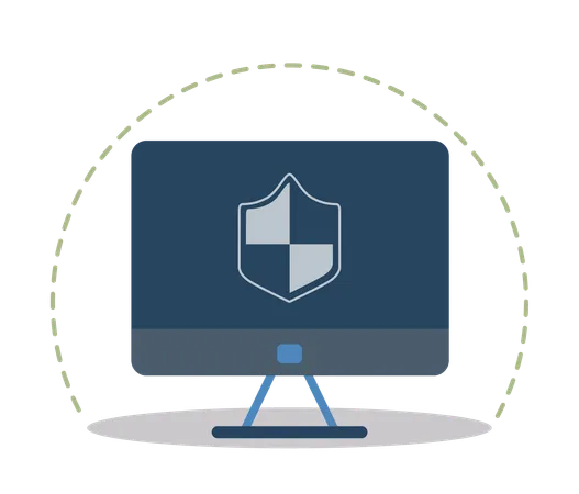 Cyber Or Web Security Digital Data Protection And Database Safety Protection Of An Information In The Internet Cyberattack Prevention Flat Vector Illustration 일러스트레이션