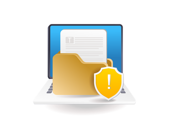 Computer Security Folder  Illustration