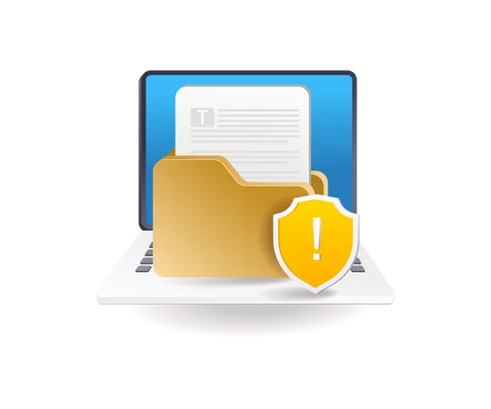 Computer Security Folder  Illustration
