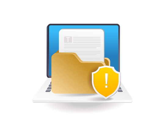 Computer Security Folder  イラスト