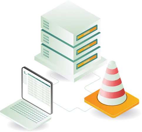 Computer server and data maintenance process  Illustration