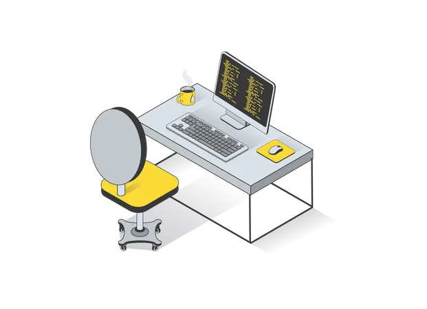 Computer Table  Illustration