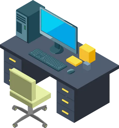 Computer Table  Illustration