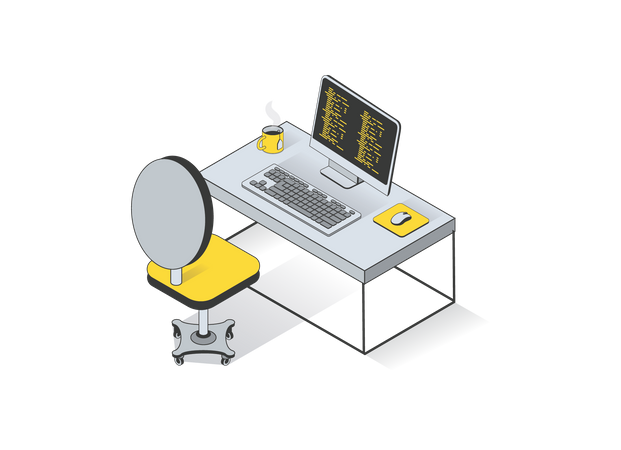 Computer Table  Illustration