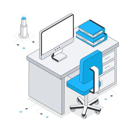 Computer Table  Illustration