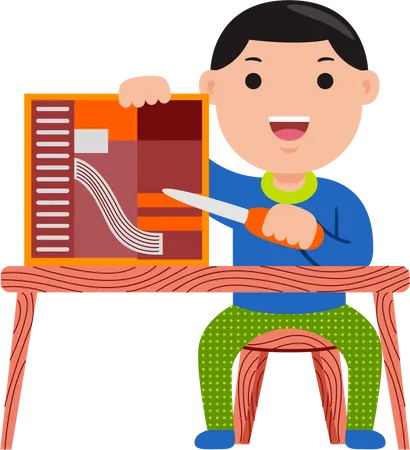 Computer Technician  Illustration