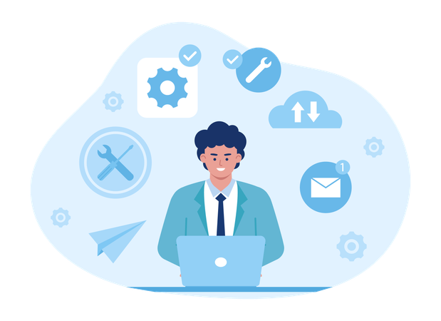 Computer technician  Illustration