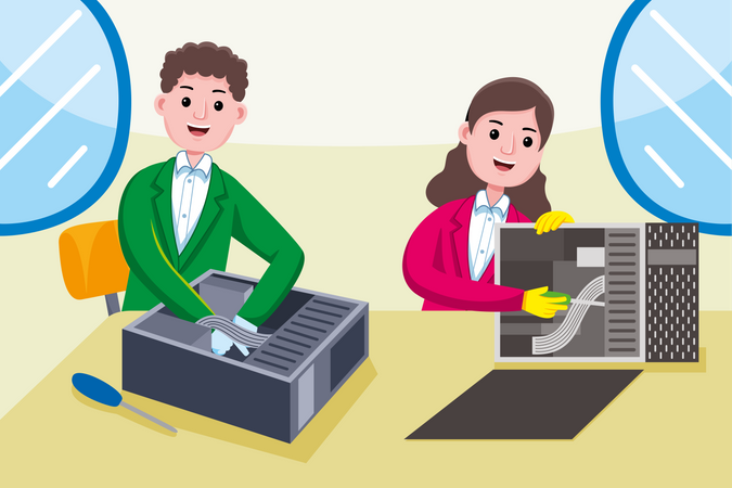 Computer Technician  일러스트레이션