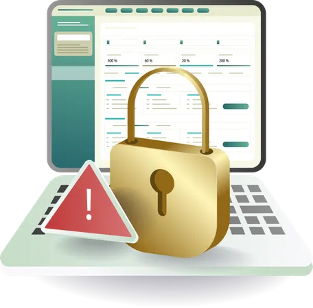 Computer Technology Data Security Performance Analysis Dashboard  Illustration