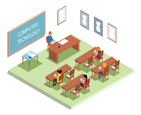 Computer technology lecture  Illustration