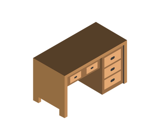 Computer Tisch  Illustration
