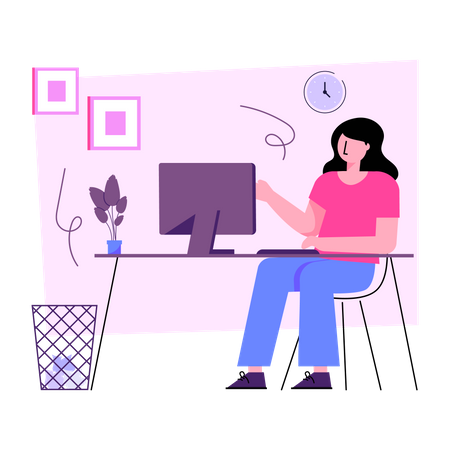 Computer User  Illustration