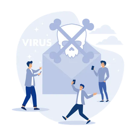 Computer virus Illustration