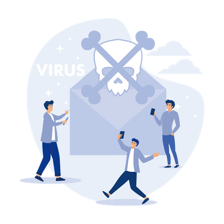 Computer virus  Illustration