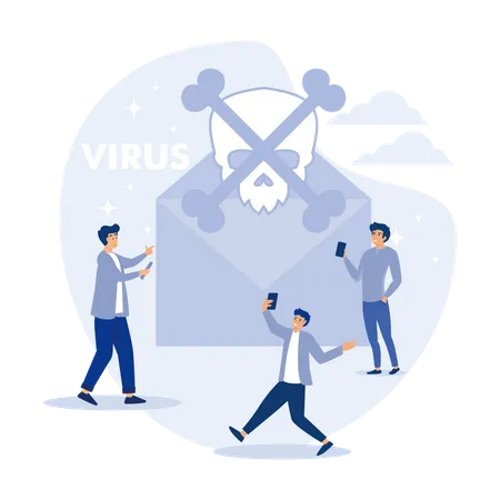 Computer virus  Illustration