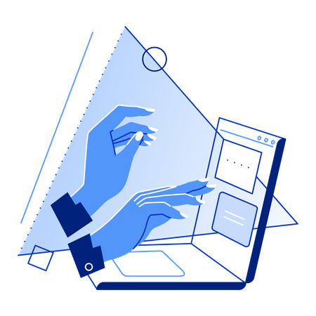 Computer work  Illustration