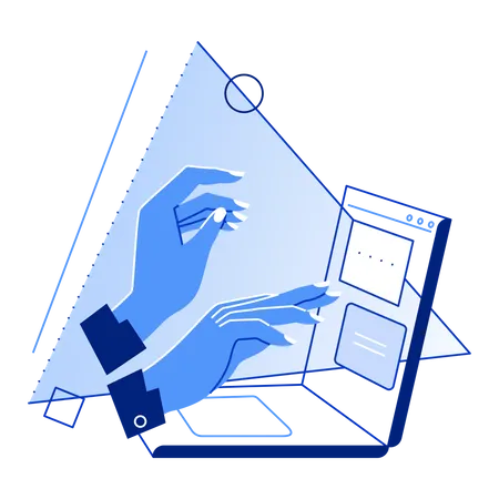 Computer work  Illustration