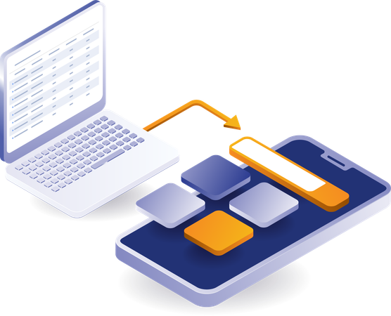 Computeranalyse-Anwendung Smartphone-Test  Illustration