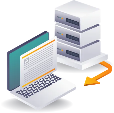 Computerdatenserver in Technologiesystemen  Illustration