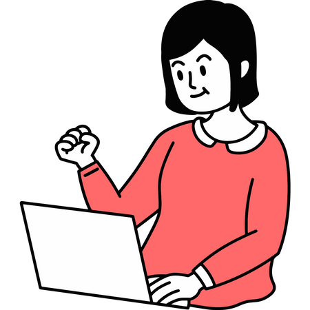 Comunicação on-line no laptop  Ilustração