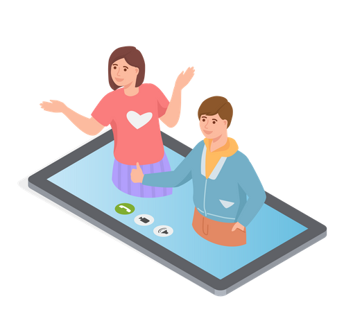 Comunicação online  Ilustração
