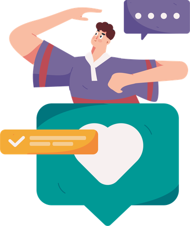 Comunicación virtual  Ilustración