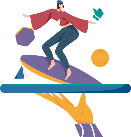 Comunicación virtual  Ilustración
