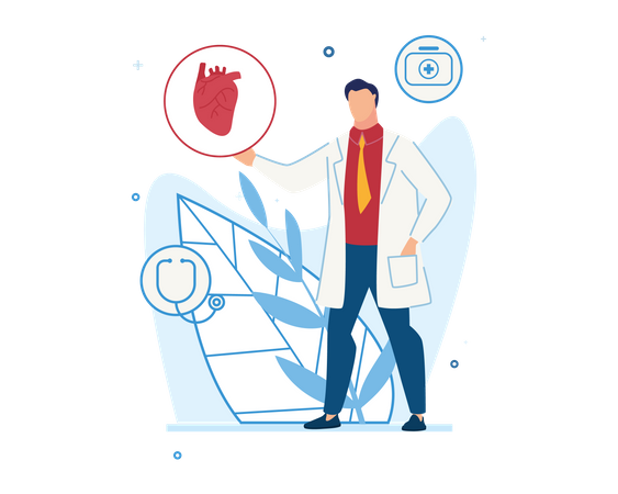 Conceito de médico cardíaco  Illustration