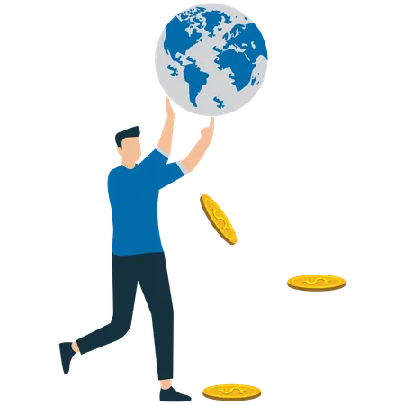 Conceito de Poder Econômico e Influência Global  Ilustração