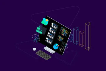 Plateforme blockchain Pack d'Illustrations