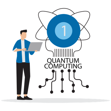 Concept d'informatique quantique  Illustration