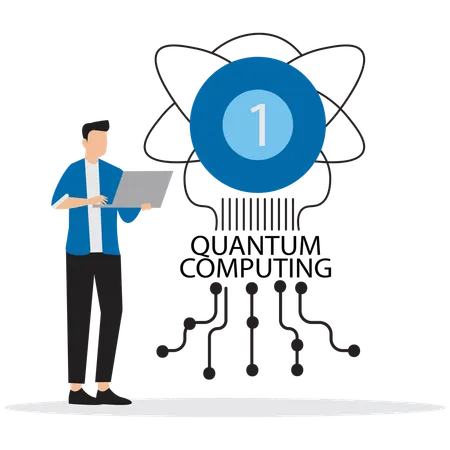 Concept d'informatique quantique  Illustration