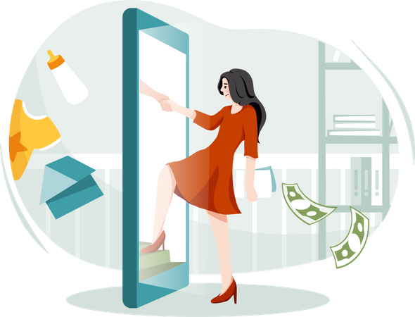 Concept d'achat en ligne  Illustration