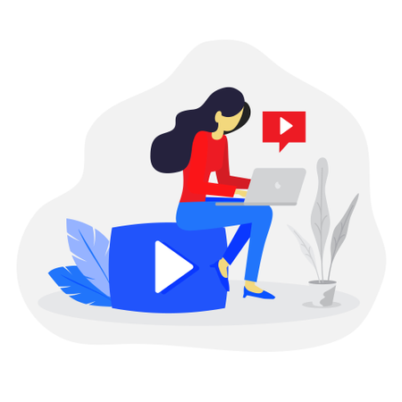 Concept de créateur de contenu vidéo  Illustration