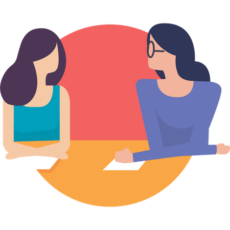 Concept de gestion de projet avec des filles  Illustration