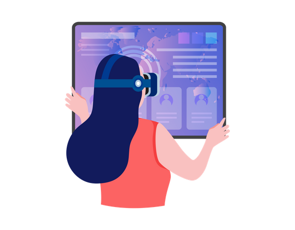 Concept de réalité virtuelle  Illustration